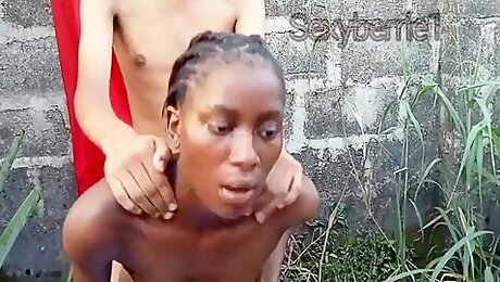 Adaobi Caught Pissing In A Farm Land And Got Her Pussy Punished By Areaboy Bbc