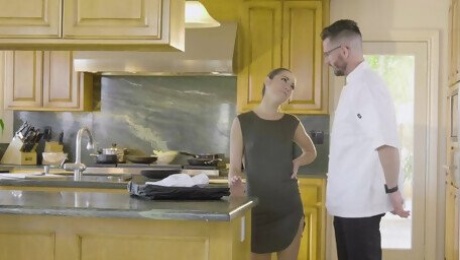 Cooking always makes Lily Adams horny for some fat cock and juicy cum