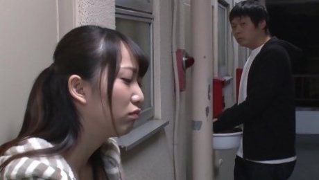 Japanese girl-next-door blows dick in 69 and fucks like a wild