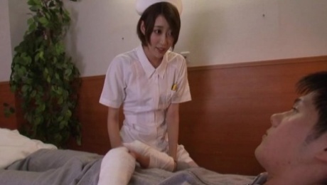 Japanese nurse rides cock like a pro
