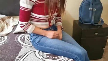 Shy teen with hairy cunt fucked in Missionary Pose - Amateur POV