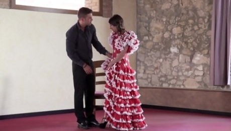 Hot flamenco dancer Ena Sweet is fucked by hot blooded partner