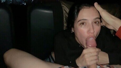 Public Oral Creampie at the Cinema from the Cutest Teen - MaryVincXXX