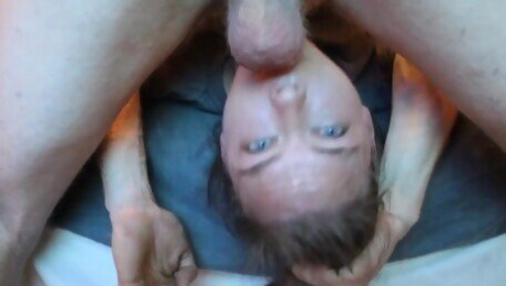 Submissive milf deepthroat facefucked, face slapping, nice and ruff. I get messy and drool