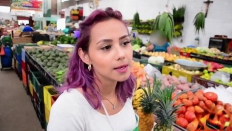 world produce technician raising cocks and health code violations while not wearing a hairnet nor latex gloves. upscaled for csi investigations 4k video - veronica orozco