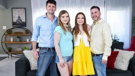 Awesome foursome action with Harlow West and Jessica Marie