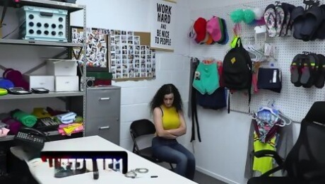 Shoplyfter - Curly Teen Babe With Perfect Tits Satisfies The Security Guard
