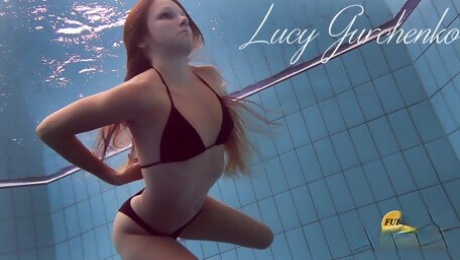 Very Hairy Babe Lucy Gurchenko Swimming Nude